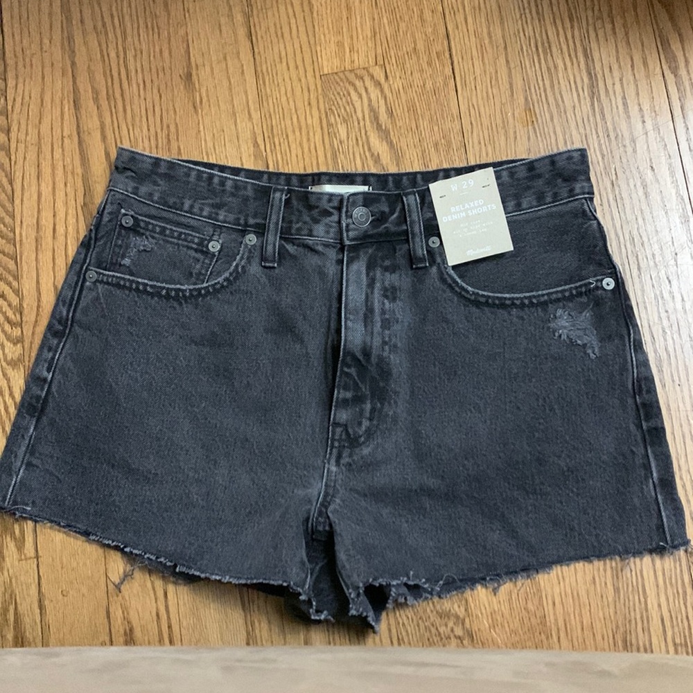 Madewell Black Jean Shorts
